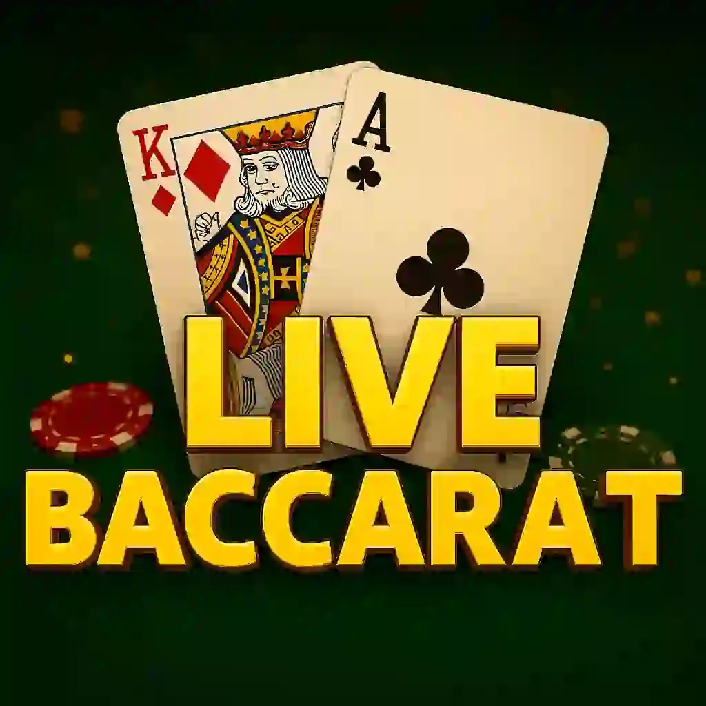 Live Baccarat slot logo by Evolution at Realz Casino